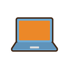 cartoon laptop device gadget technology vector illustration eps 10