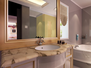 3d rendering of a Bathroom interior.
