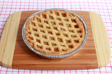 Apple tart ready for oven