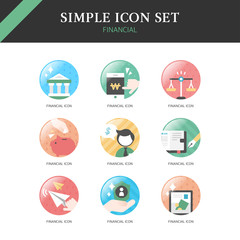 Fototapeta premium Banking Simple Icon Set