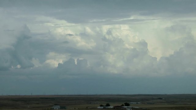 Big Thunderheads on Prairie Horizon