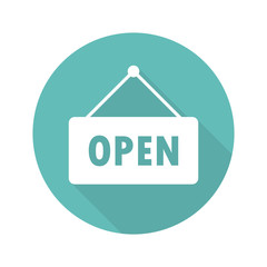 Open sign icon vector