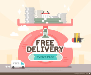 Fototapeta premium Delivery Event Template