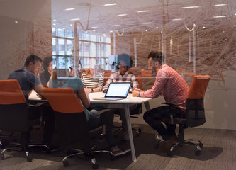 Multiethnic startup business team on meeting