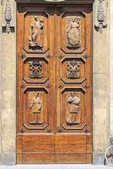 Old door in Florence, Italy