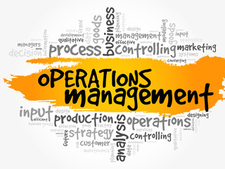 Operations Management word cloud collage, business concept background