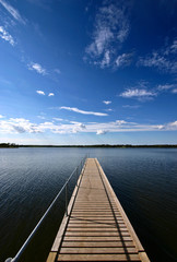 Obraz na płótnie Canvas View on a beautiful lake in scandinavia in denmark