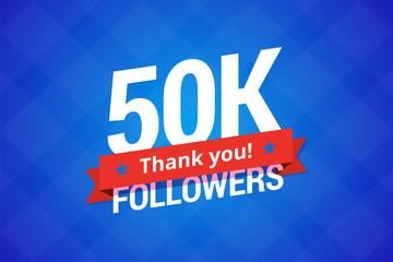 50000 followers vector illustration