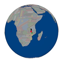Malawi on political globe