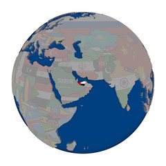 United Arab Emirates on political globe