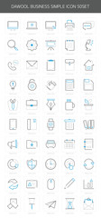 Business Line Icon Set