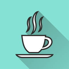 Coffee cup - vector icon.