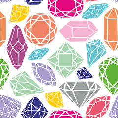 seamless pattern with colorful diamons