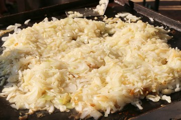 onions and cooked to the plate in a fast food store