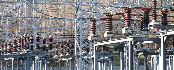 switches and devices in a large power station