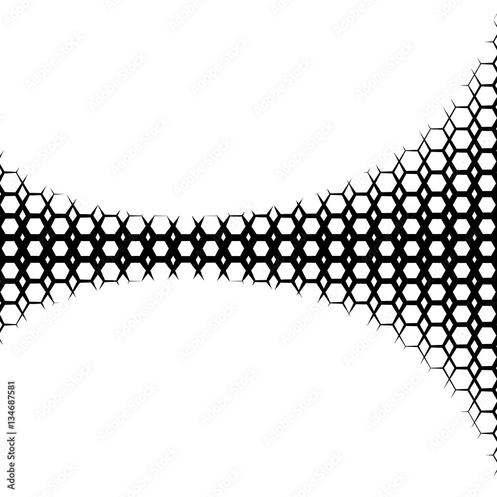 Poster background with gradient of black and white hexes