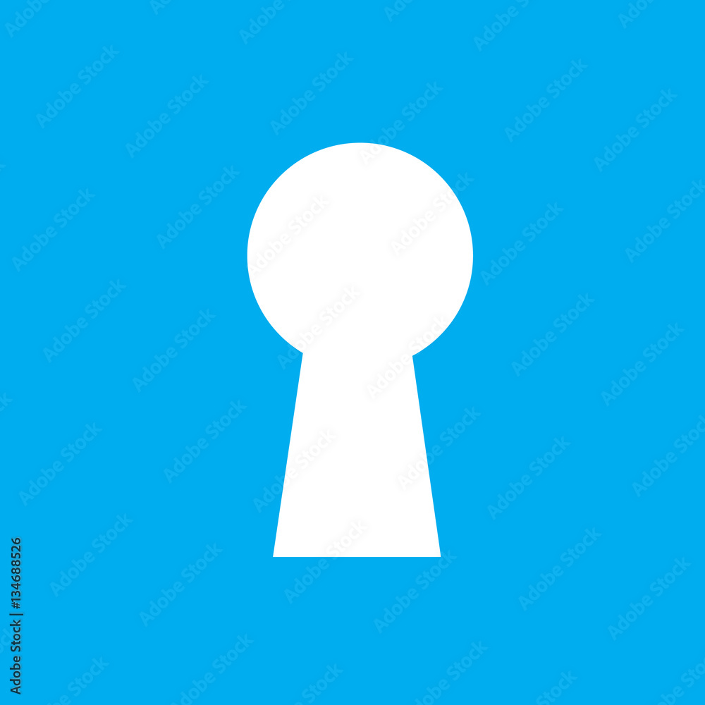 Canvas Prints keyhole icon on blue background. modern flat pictogram, business