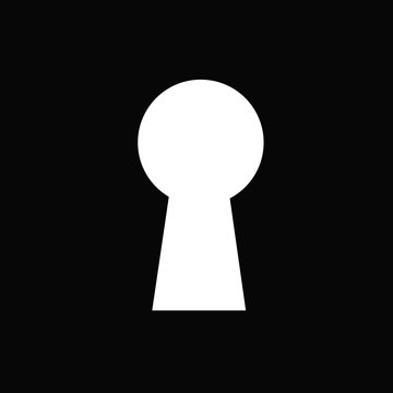 Keyhole Icon on black background. Modern flat pictogram, busines