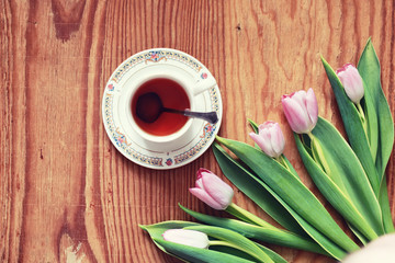 background flower paper wooden