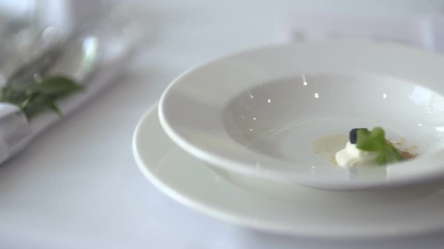 Elegant candlelight dinner table setting at reception