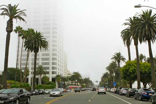Los Angeles sous la brume