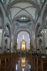 Fototapeta na wymiar The interior of the Catholic Cathedral. Manila, Philippines