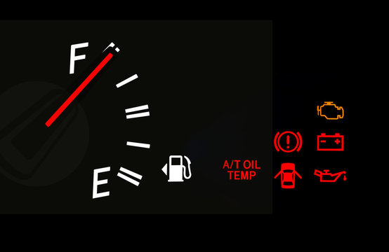 Fuel gauge and Car dashboard signs