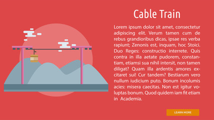 Cable Train Conceptual Banner
