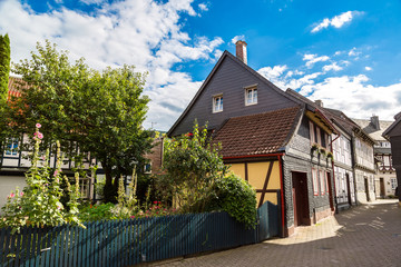 Historical street in Goslar, Germany