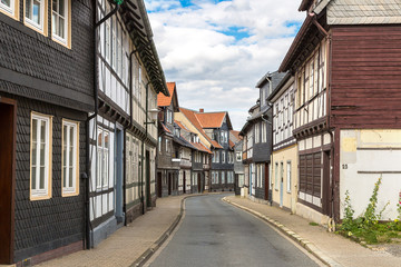 Fototapeta na wymiar Historical street in Goslar, Germany