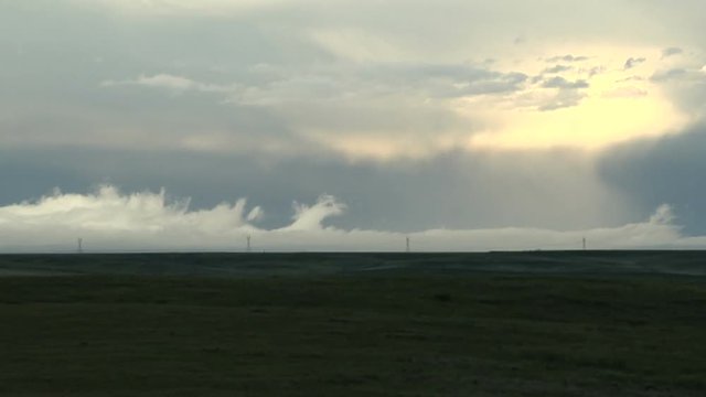 Ragged Stratus Clouds Low over the Plains