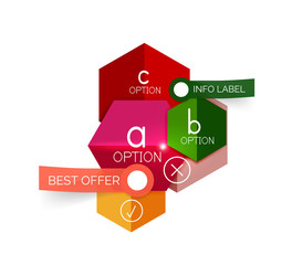 Geometric business infographics templates