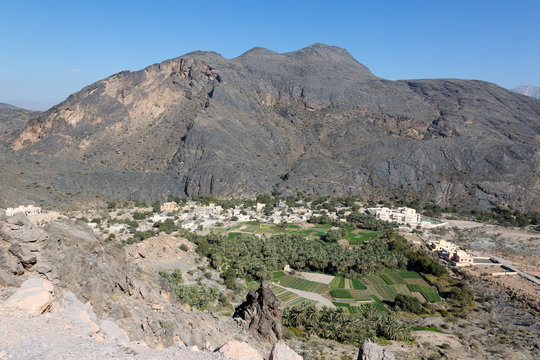 Village in the Wadi Bani Awf, Oman