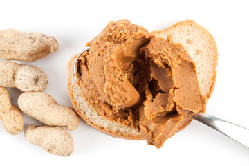 Peanut butter and roasted peanuts