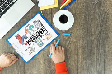 Naklejka premium BUSINESS PROJECT STRATEGY SUCCESS AND MANAGEMENT CONCEPT