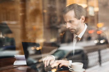 Dedicated Businessman at Work