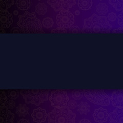 Western Golden And Purple Floral Background Template 