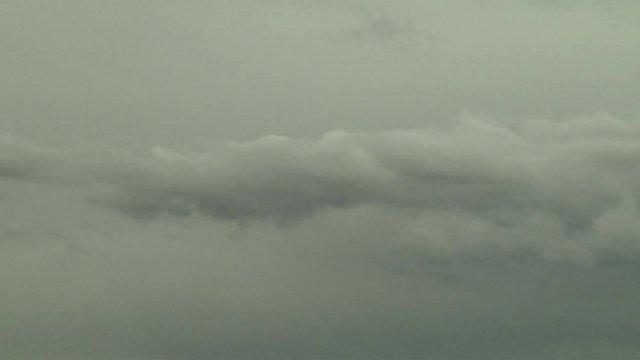 Clouds Contort in Gloomy Gray Sky