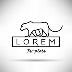 Linear Tiger Sign Vector Design