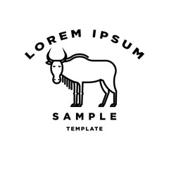 Linear Wild Deer Sign Vector Design