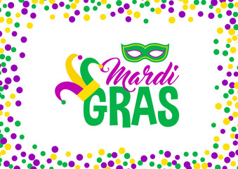 Bright abstract dot mardi gras pattern © Hanna