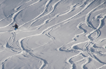Tiefschneefahren am Hochhäderich 