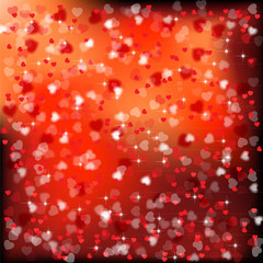 Festive background with hearts