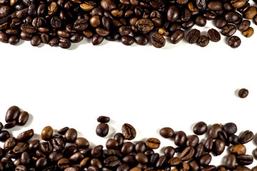 Coffee beans isolated with a white background