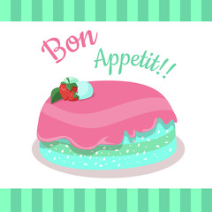 Bon Appetit. Festive Cake Web Banner. Chocolate