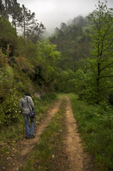 Fototapeta na wymiar Hiking in Cinque Terre nature trail