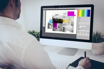 graphic tablet designer web code - obrazy, fototapety, plakaty