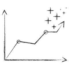 flèche croissance fusain crayon