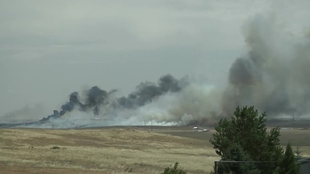 Prairie Grassfire Threatens Farms and Grazing Lands
