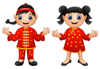Cartoon Chinese Kids